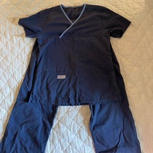 Urbane Navy Scrub Set